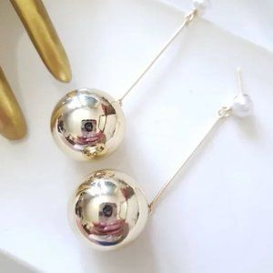 New! Anthropologie Glass Ball Drop Earrings